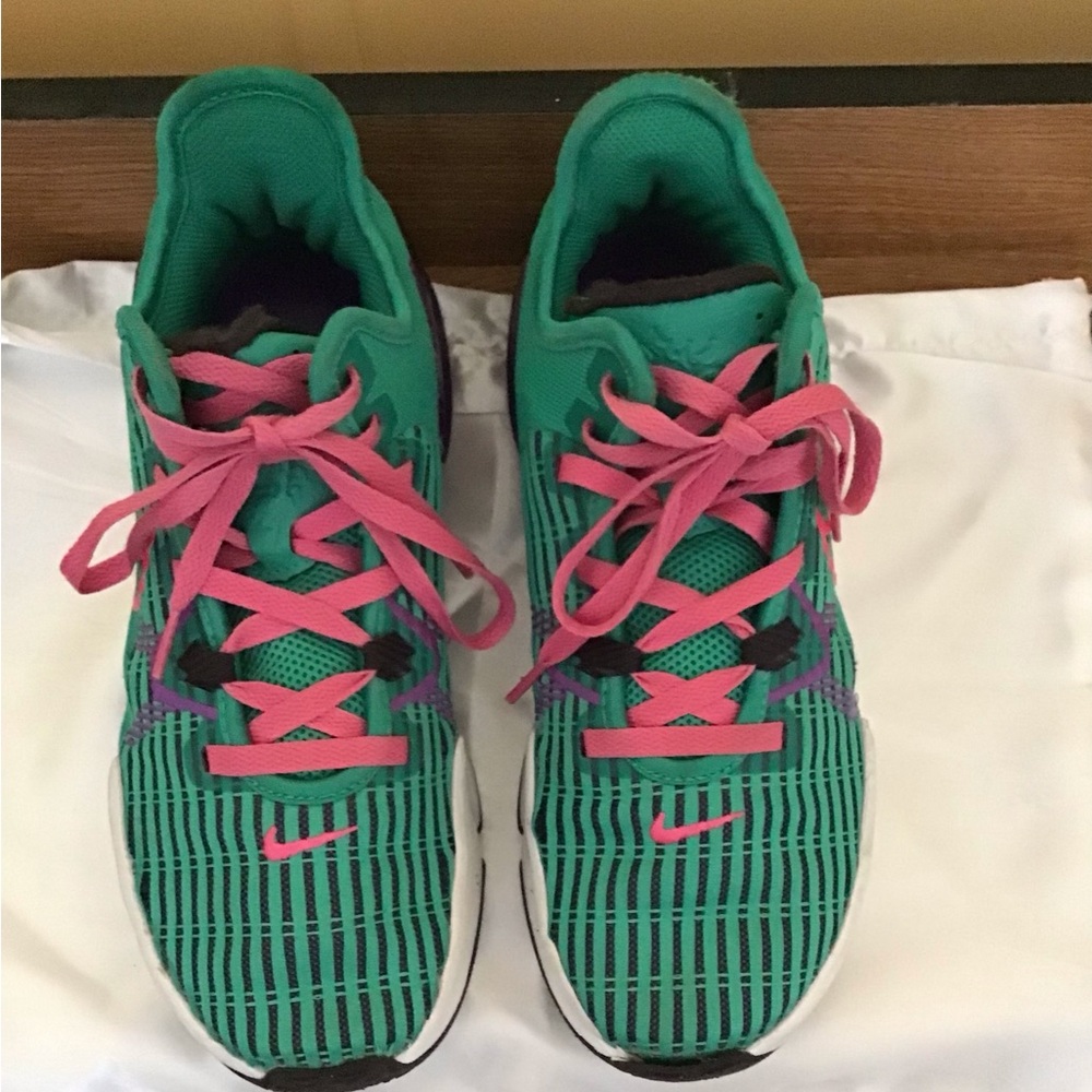 Woman / Men Nike LeBron Witness CZ4052-300 Green/Pink Basketball Sneaker Shoes